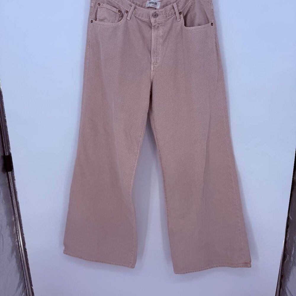 Agolde Women's Clara Wide Leg Jeans Size 32 Pale Pink